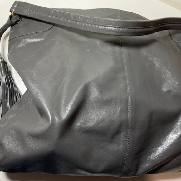 NEW Latico Leathers Gray Super Soft Leather Shoulder Bag! - Picture 5 of 11
